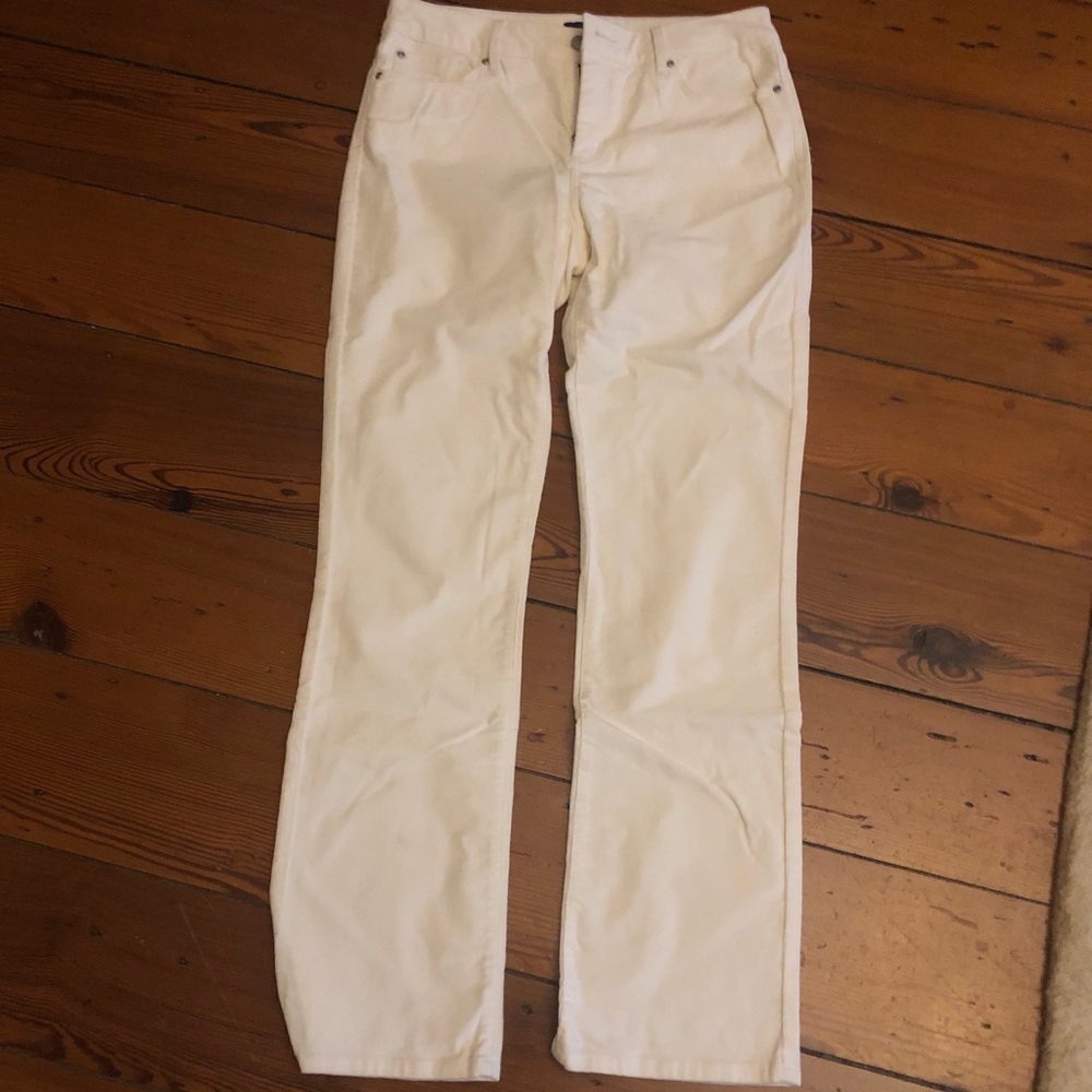 Winter white NYDJ straight leg jeans